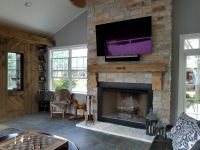 Chilton Rustic Stone was used for this Outdoor Room fireplace.