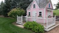 Lets not forget the dreams of our littlest dreamers! This adorable Princess playhouse constructed for this Wisconsin family yard.