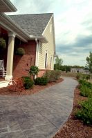 Stamped Concrete sidewalk welcomes guests!