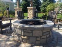 Relax around this virtual maintenance free fire pit!