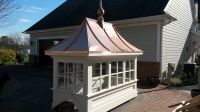 A more completed view of our finely crafted cupola, before it is mounted atop a Wisconsin Country home.
