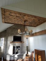  Exquisite ceiling detail created using century old reclaimed lumber pieces for this master bedroom at the Chain of Lakes waterfront remodel. 2017